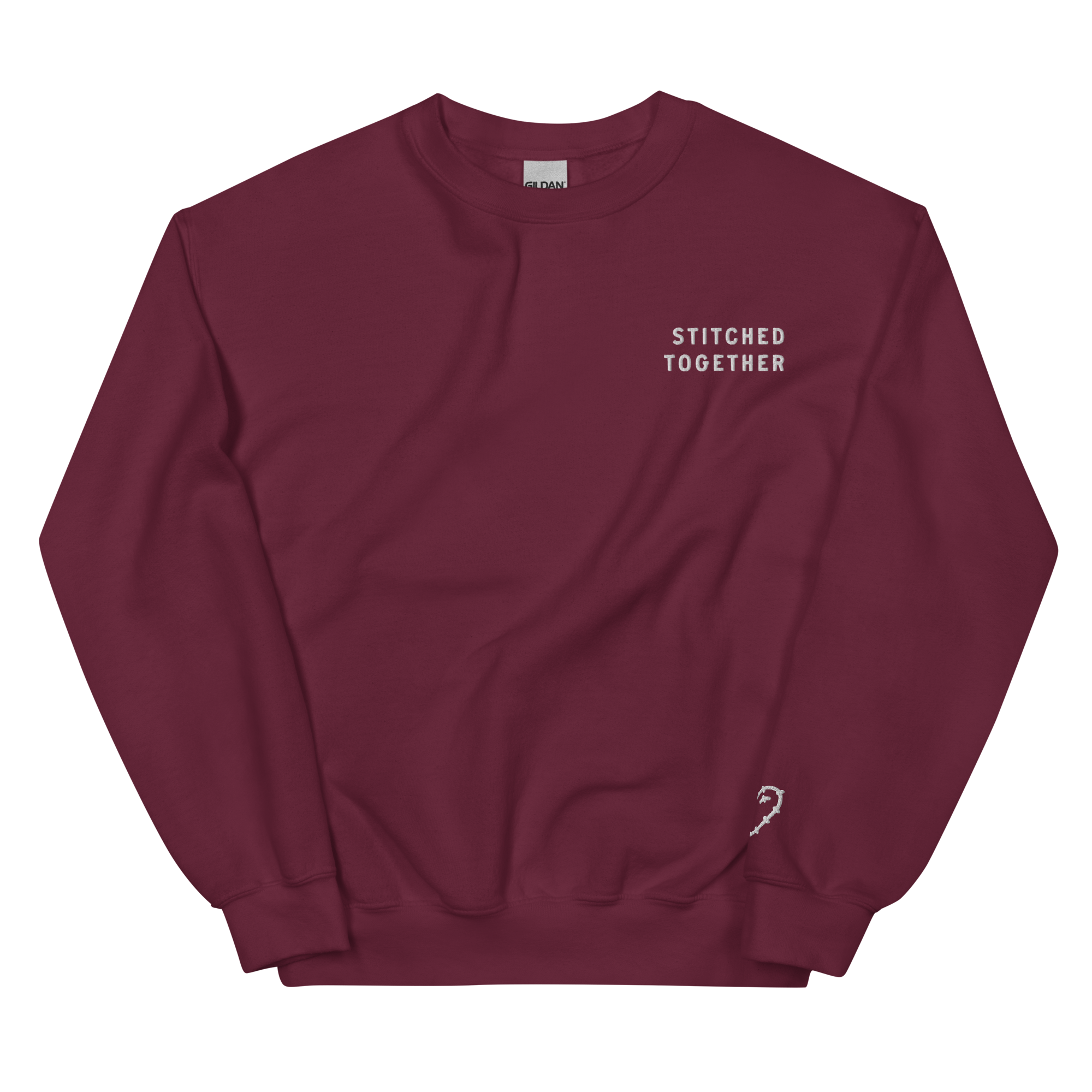 Stitched Together Sweatshirt - Halved Heart